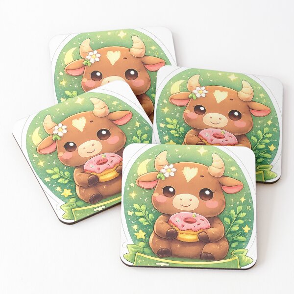 Item preview, Cute Taurus Zodiac Sticker | Transparent PNG | Kawaii Bull Donut Sticker | Waterproof Vinyl | Planner, Laptop, Bottle designed and sold by AmRishi.