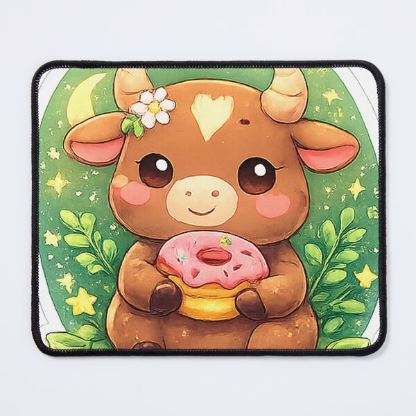 Item preview, Cute Taurus Zodiac Sticker | Transparent PNG | Kawaii Bull Donut Sticker | Waterproof Vinyl | Planner, Laptop, Bottle designed and sold by AmRishi.