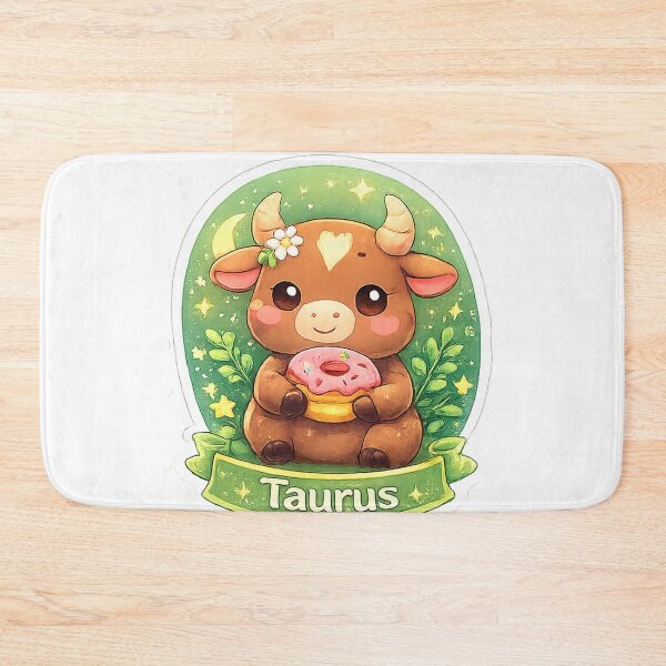Item preview, Cute Taurus Zodiac Sticker | Transparent PNG | Kawaii Bull Donut Sticker | Waterproof Vinyl | Planner, Laptop, Bottle designed and sold by AmRishi.