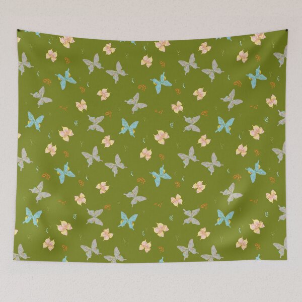 Item preview, Fluttering butterflies medley - Rama Ria RR30 Green designed and sold by HueyDesign.