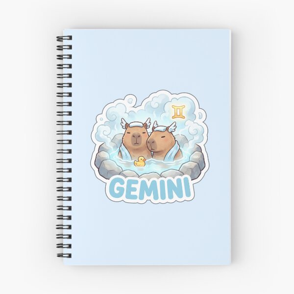 Item preview, Zodiac Capybara Gemini – Twin Capybara Onsen Cute Zodiac Sticker designed and sold by Nuist25.