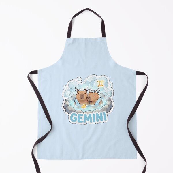 Item preview, Zodiac Capybara Gemini – Twin Capybara Onsen Cute Zodiac Sticker designed and sold by Nuist25.