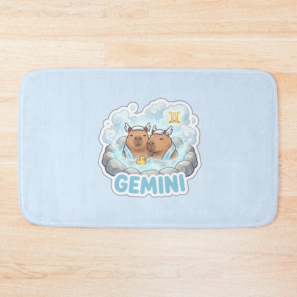 Item preview, Zodiac Capybara Gemini – Twin Capybara Onsen Cute Zodiac Sticker designed and sold by Nuist25.