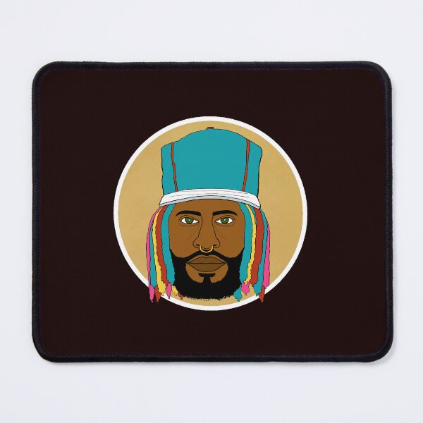 Item preview, Colorful Dreadlocks Altboy with Ankh, Nose Ring & Tattoos - Illustration- Circle Edition designed and sold by Eric Sintès.