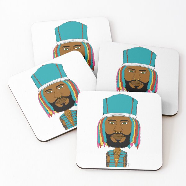 Item preview,  Colorful Dreadlocks Altboy with Ankh, Nose Ring & Tattoos - Illustration designed and sold by Eric Sintès.