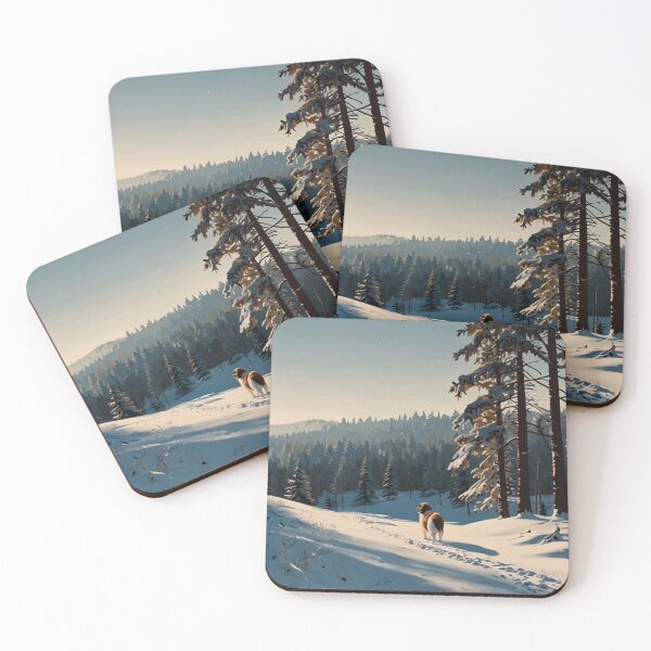 Item preview, St Bernard in Mountain Winter designed and sold by NeatThingLover.