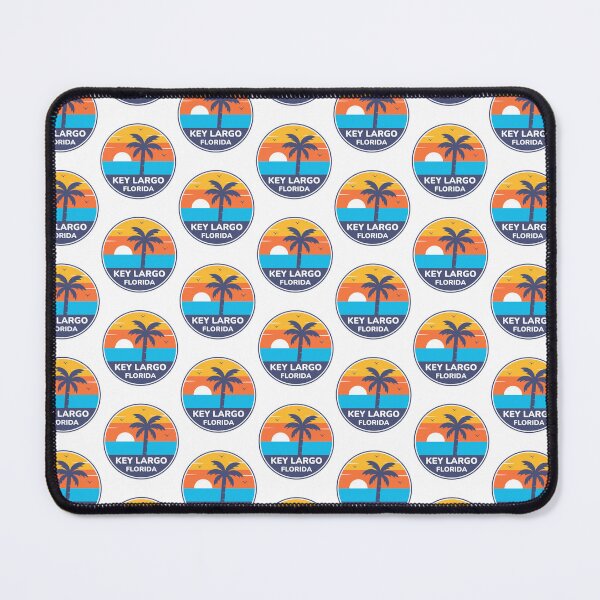 Item preview, Key Largo Florida - Retro Sunset Palm Tree Tropical Vacation designed and sold by Shape Snip Studio.