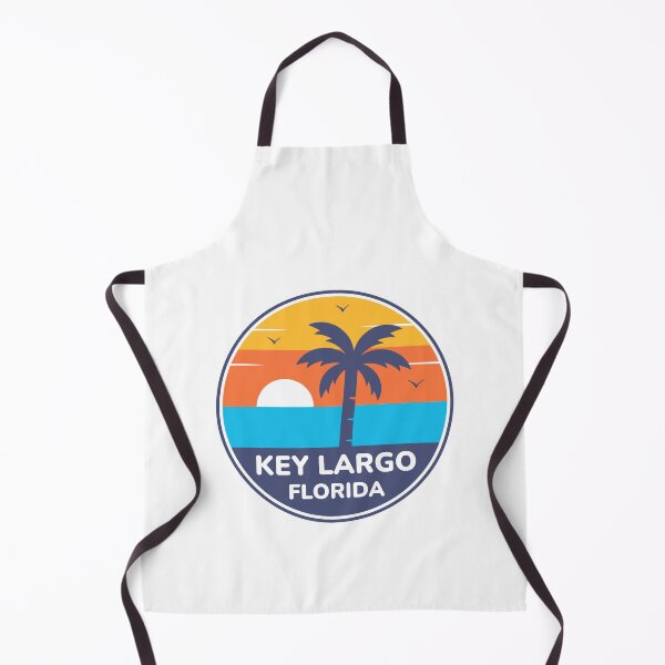 Item preview, Key Largo Florida - Retro Sunset Palm Tree Tropical Vacation designed and sold by Shape Snip Studio.