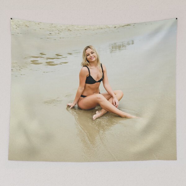 Item preview, Summer vibes on the beach – Relaxed portrait in the sand designed and sold by Mauswohn.