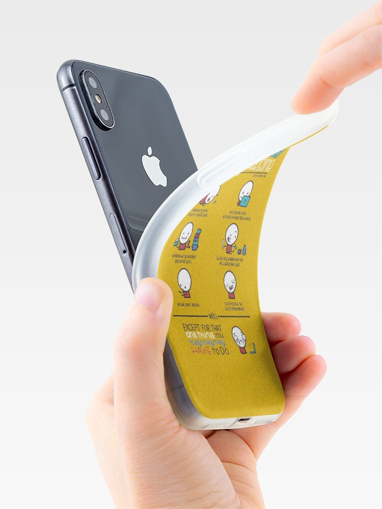 Alternate view of Procrastination makes everything awesome iPhone Case & Cover