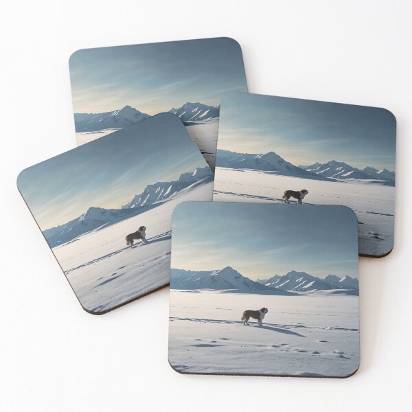 Item preview, Calm Winter St Bernard Illustration designed and sold by NeatThingLover.