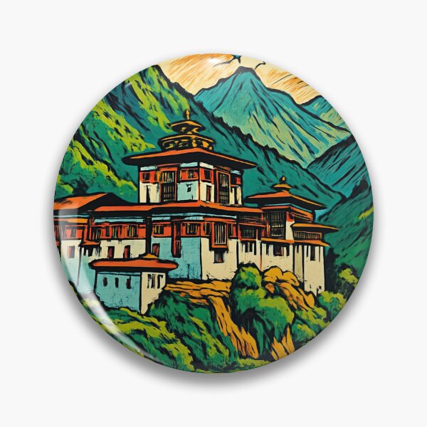 Item preview, Bhutan landscape | Comics style - Cartoon designed and sold by ComicsFactory.