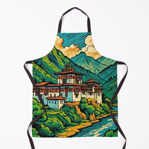 Item preview, Bhutan landscape | Comics style - Cartoon designed and sold by ComicsFactory.