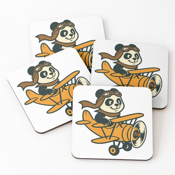 Item preview, Confident Panda Aviator – Retro Cartoon Flight designed and sold by mbmstores.