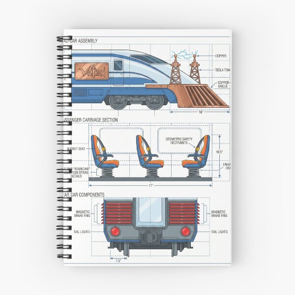 Item preview, Voltron Nevera Coaster Train Blueprint Art designed and sold by AURA Vibes.
