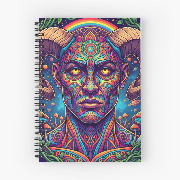 Item preview, Zodiac sign Art Print - Psychedelic male Aries designed and sold by Mindwork Creative Arts.
