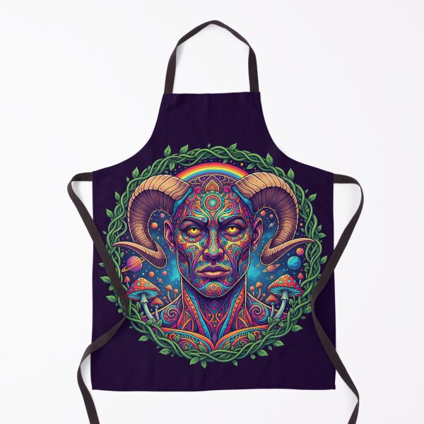 Item preview, Zodiac sign Art Print - Psychedelic male Aries designed and sold by Mindwork Creative Arts.