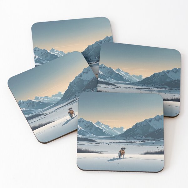 Item preview, Minimal Winter St Bernard Art  designed and sold by NeatThingLover.