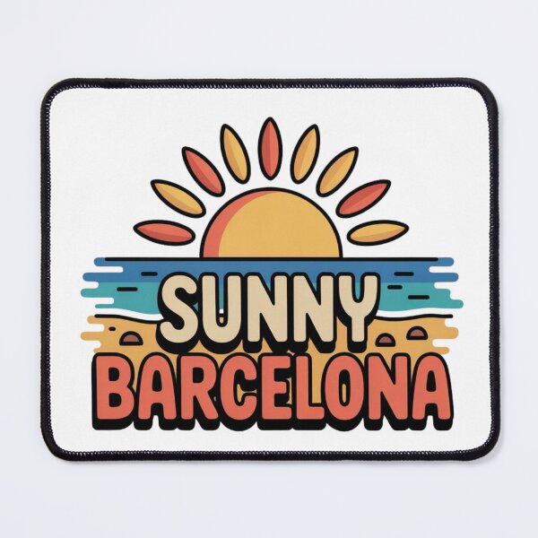 Item preview, Sunny Barcelona Sticker – Travel Beach Cartoon Flat Design designed and sold by Timeless Design.