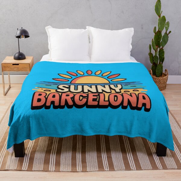 Item preview, Sunny Barcelona Sticker – Travel Beach Cartoon Flat Design designed and sold by Timeless Design.