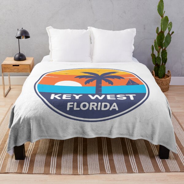 Item preview, Key West Florida - Retro Sunset Palm Tree Tropical Vacation designed and sold by Shape Snip Studio.
