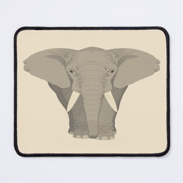 Item preview, Cute Illustrated Elephant in Soft Gray and Beige Pastels designed and sold by mari0n980.