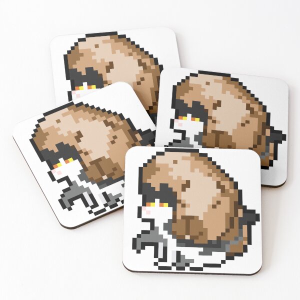 Item preview, Capybara Shiny pixel art Sticker hugging cat  designed and sold by PAVA PHU .