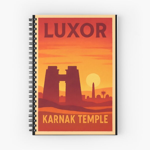 Item preview, Luxor Sunset Poster - Karnak Temple Silhouette Desert Gradientr designed and sold by Cosmopolis.