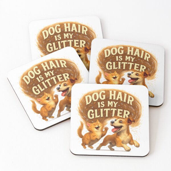 Item preview, Dog Hair Is My Glitter - Funny Cat and Dog Fur Confetti Design designed and sold by MKreative Studio.