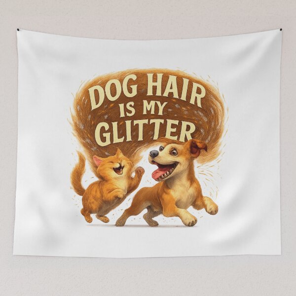 Item preview, Dog Hair Is My Glitter - Funny Cat and Dog Fur Confetti Design designed and sold by MKreative Studio.