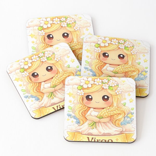 Item preview, Cute Virgo Zodiac Sticker – Kawaii Astrology Art designed and sold by AmRishi.