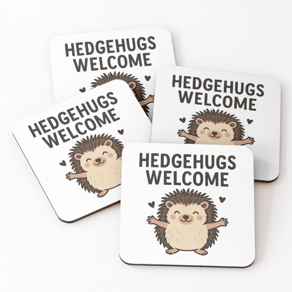 Item preview, Hedgehugs Welcome – Cute Hedgehog Hug Illustration designed and sold by storelibertys.