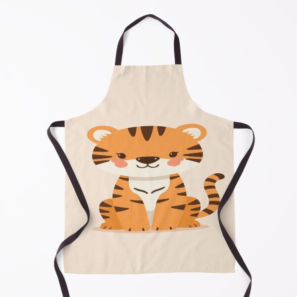Item preview, Cute Illustrated Tiger in Soft Orange Pastels designed and sold by mari0n980.