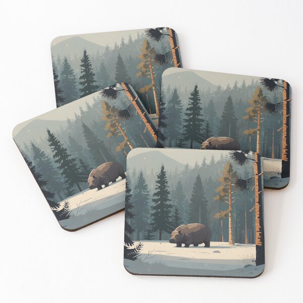Item preview, Snow Mountain Hippo Minimalism designed and sold by NeatThingLover.