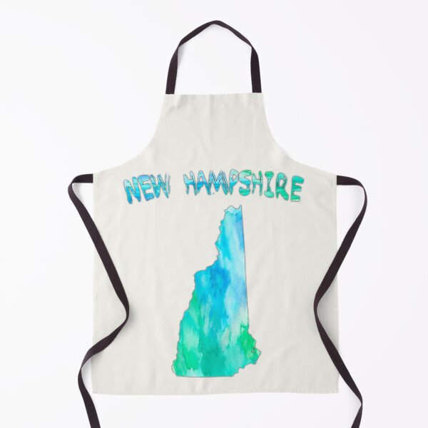 Item preview, New Hampshire State Map - Blue Watercolor Nature Art designed and sold by mashmosh.