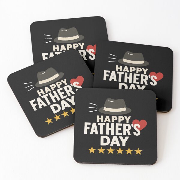 Item preview, Happy Father’s Day Retro Quote with Hat and Stars designed and sold by flagylART.