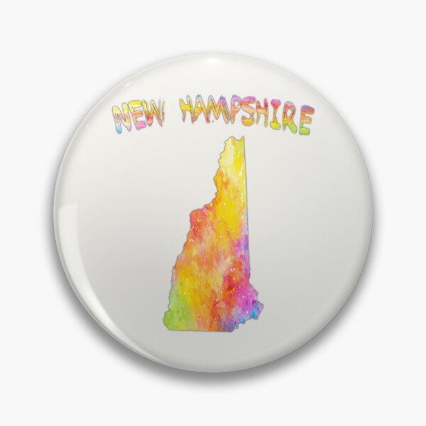Item preview, New Hampshire State Map - Colorful Artistic Watercolor Splash designed and sold by mashmosh.