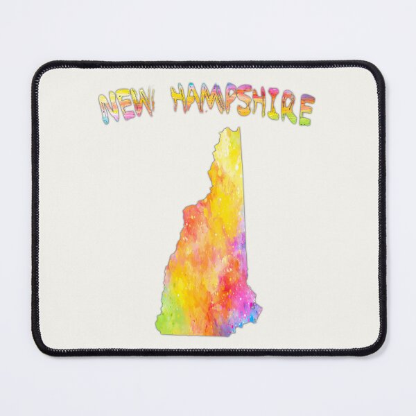 Item preview, New Hampshire State Map - Colorful Artistic Watercolor Splash designed and sold by mashmosh.