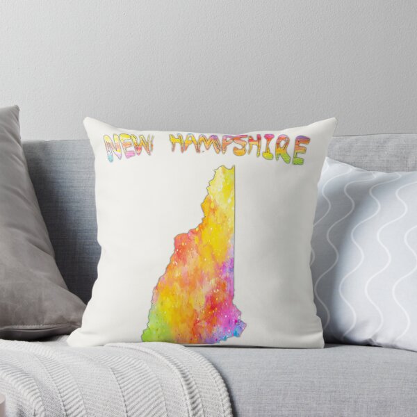 Item preview, New Hampshire State Map - Colorful Artistic Watercolor Splash designed and sold by mashmosh.