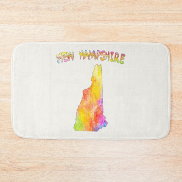 Item preview, New Hampshire State Map - Colorful Artistic Watercolor Splash designed and sold by mashmosh.