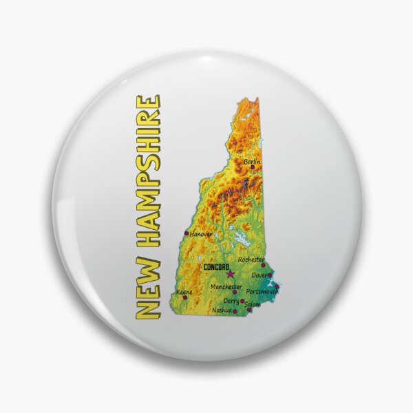 Item preview, New Hampshire State Topographic Map - Vintage Nature Style designed and sold by mashmosh.