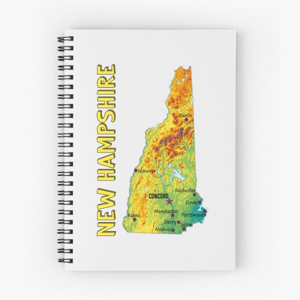 Item preview, New Hampshire State Topographic Map - Vintage Nature Style designed and sold by mashmosh.
