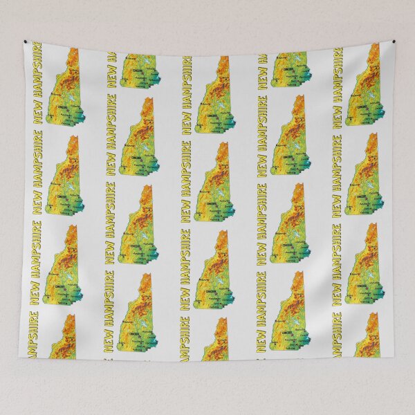 Item preview, New Hampshire State Topographic Map - Vintage Nature Style designed and sold by mashmosh.