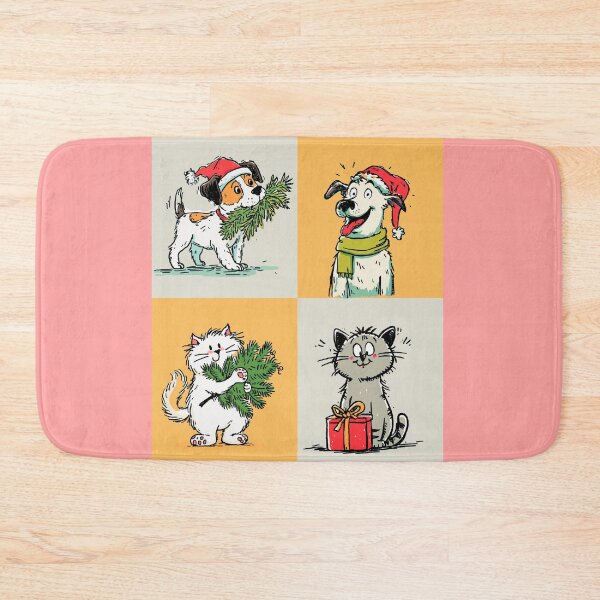 Item preview, Dogs and cats during christmas season  designed and sold by Palmtree94.