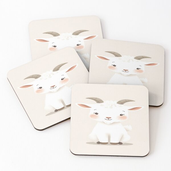 Item preview, Cute Illustrated Goat in Muted Pastel Colors designed and sold by mari0n980.