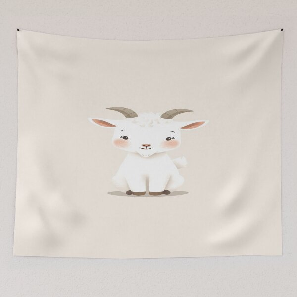 Item preview, Cute Illustrated Goat in Muted Pastel Colors designed and sold by mari0n980.