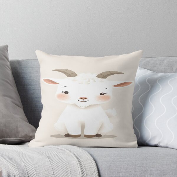 Item preview, Cute Illustrated Goat in Muted Pastel Colors designed and sold by mari0n980.