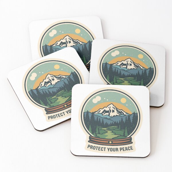 Item preview, Protect Your Peace - Retro Vintage Mental Health Badge Sticker designed and sold by The Prompted Soul.