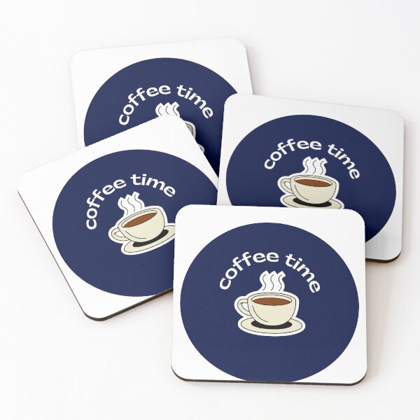 Item preview, Classic Coffee Time T-Shirt | Minimalist Steaming Cup Navy Blue Badge Gift designed and sold by BeanNTee.