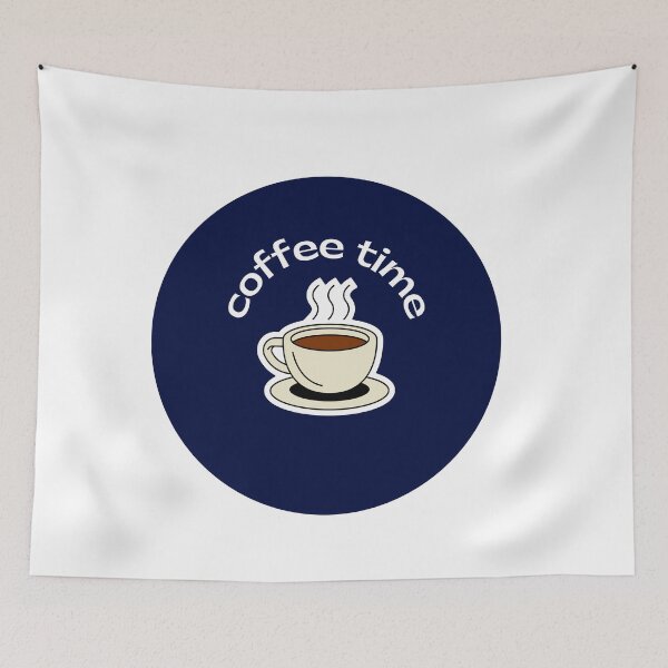 Item preview, Classic Coffee Time T-Shirt | Minimalist Steaming Cup Navy Blue Badge Gift designed and sold by BeanNTee.